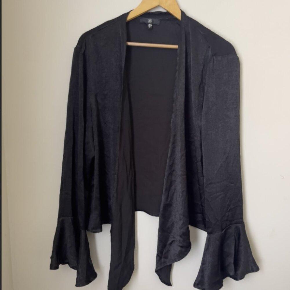 Missguided  Black  Ruffle Hem Blouse - Size US 12
